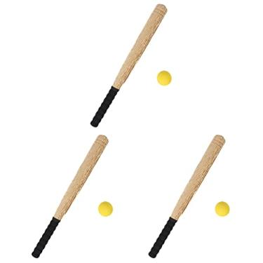 Imagem de 3 conjuntos de esportes adultos crianças e ao ar livre com treinamento divertido para bandas de rebatida poder extra resistente beisebol EVA Color Grain Bat Wear - oficial de prática