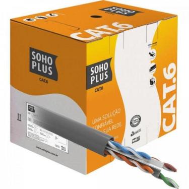 Imagem de Cabo De Rede Cinza Cat.6 Cmx Cx 305M Furukawa Sohoplus - Cx