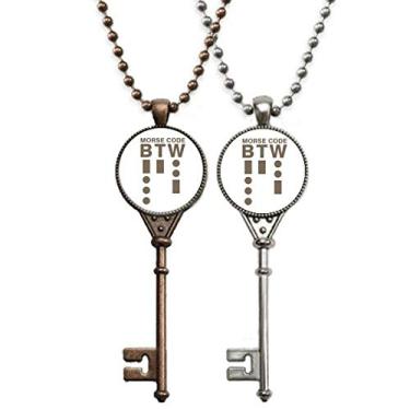 Imagem de OFFbb-USA Morse Code Way Art Deco Presente Fashion Chaveiro Pingente Joias Decoração de Casal