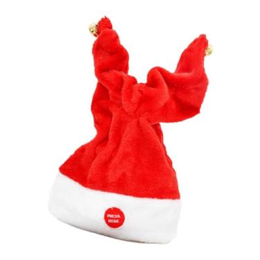 Imagem de Deevoka Dançando chapéu de papai noel, chapéus elétricos boné, natal movendo chapéu de papai noel para a família adultos crianças fontes de festa festival, estilo a