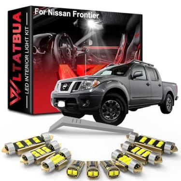 Imagem de WLTATBUA Kit de luz interior LED pacote de substituição para Nissan Frontier 2005-2013 2014 2015 2016 2017 2018 2019 2020 2021 2022, lâmpadas brancas super brilhantes 6000K + ferramenta de instalação