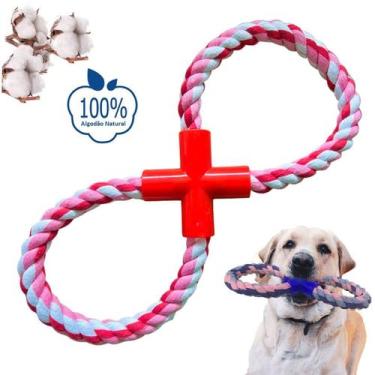 Imagem de Brinquedo Pet Corda Resistente Forte Interativo para Cachorro Cães Cor