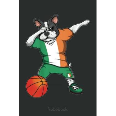 Imagem de Dabbing French Bulldog Ireland Basketball Fans Sport Notebook: A blank lined basketball notebook 6x9 in 110 Pages that makes a fun basketball gift for ... women's basketball, team basketball gifts
