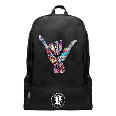 Imagem de Mochila Escolar Pega a Visão Estampado Mão Grafite Masculina-Masculino