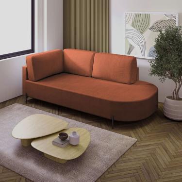 Imagem de Sofá Living Orgânico 2 Lugares 165cm Norten Terracota