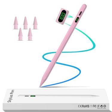 Imagem de Caneta Stylus para iPad 10º e 9º, caneta de carregamento rápido com caneta de rejeição de palma para Air 3/4/5/M2, Mini 5/6, iPad 6/7/8/9/10, Pro 27.9 cm/32.8 cm/M4 (rosa)