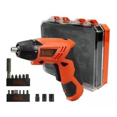 Imagem de Parafusadeira Bateria 4,8v Kit 16 Peças E Maleta Black Decker - Black+