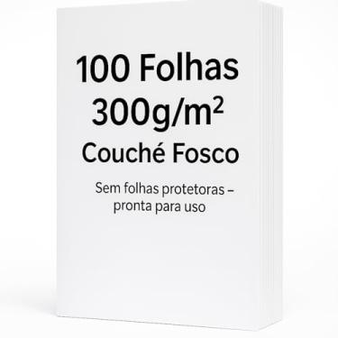 Imagem de Papel A4 Couchê Fosco 300g/m² A4 (210×297 mm) – 100 Folhas | Papel para Convites, Catálogos, Impressões Profissionais Premium Nivia