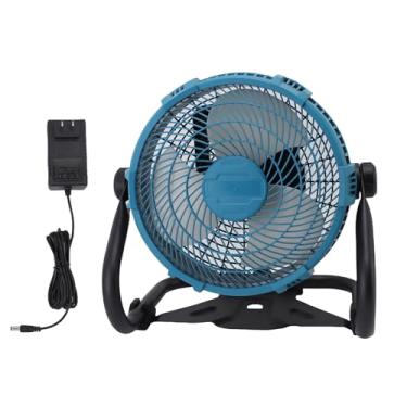 Imagem de Diydeg Fã do Canteiro de Trabalho Sem Fio de 12 Polegadas, Ventilador de BATERIA de Velocidade Variável Em Constante Com Estrutura de Aço de Liga de Liga, (Plugue dos EUA 100-240V)