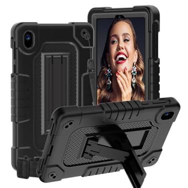 Imagem de Hoibon Capa para tablet à prova de choque para Walmart Onn 7 (modelo 2024 100135924) capa robusta para crianças com alça de ombro para Walmart Onn 7 4ª geração 2024 (preto)