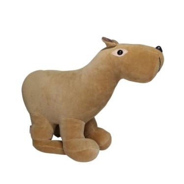 Imagem de Bichos de Pano Capivara de Pelúcia, 27x22x11cm, Tecido Antialérgico, Plush Algodão e Poliéster