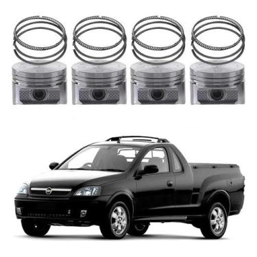 Imagem de Kit Pistao E Aneis 050 Montana 1.8 Flex 2003 A 2008 - Metal Leve
