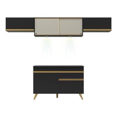 Imagem de Cozinha Compacta 4 Peças Com Leds Veneza Up Multimóveis - MULTIMOVEIS