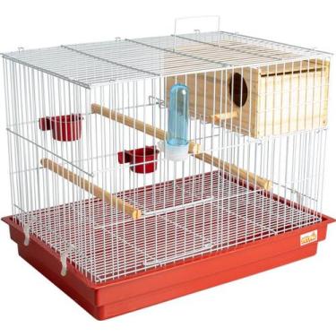 Imagem de Gaiola Criadeira Para Calopsita Completa Madeira Jel Plast, branco-ver