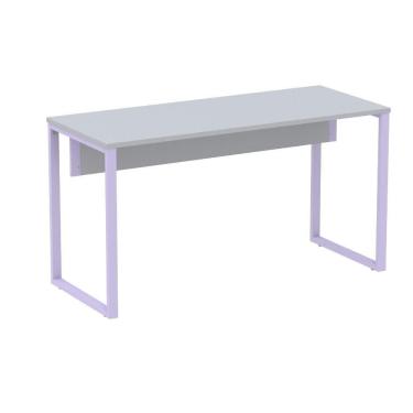 Imagem de Mesa Escritório P25 Tub Pandin 170 Cm (larg) X 70 Cm (prof) Tampo Mdp Cinza Pé Aço Tubular Lilás