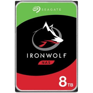 Imagem de HD Seagate 8TB IronWolf, NAS, 7200 RPM, Cachê 256MB, SATA 3 - ST8000VN004