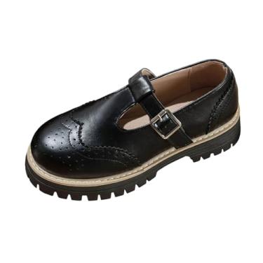 Imagem de Mocassins femininos casuais de salto grosso Mary Jane bico redondo plataforma mocassins primavera verão confortável moderno, Preto, 38