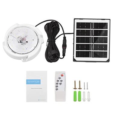 Imagem de Aramox Luz de Teto Solar, Lâmpada Solar de Alto Brilho de 50 LED Com Controle Remoto e Temporizador, para Varanda Interna Externa, Corredor, Jardim, Gazebo (45W)