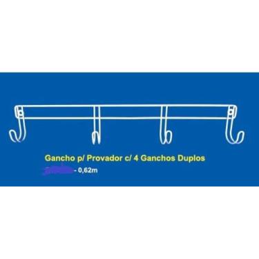 Imagem de Gancho Simples Para Provador Com 4 Ganchos Duplos - Ativa