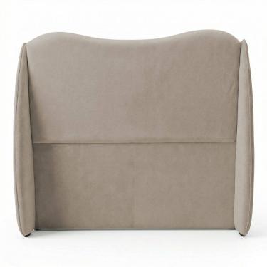 Imagem de Cabeceira Orgânica Para Cama Box Queen Size Luma 160cm Chenille Bouclê Pérola - Abmaza