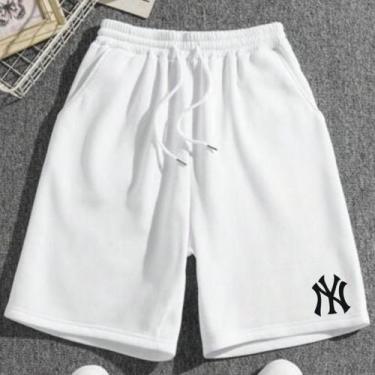 Imagem de Bermuda Moletom Short Praia New Masculino Várias Cores Flanelado Calçã