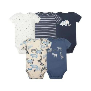 Imagem de Body de Algodão para Bebê - Manga Curta (6 a 24 Meses) - Meninos e Men