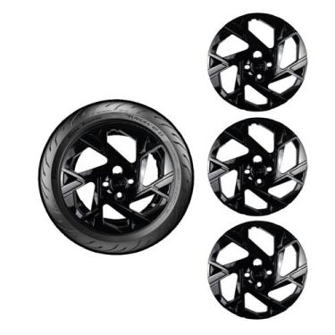 Imagem de Kit 4 carlotas hb20 hb20s 2024 aro 14 preto - GRID CALOTAS