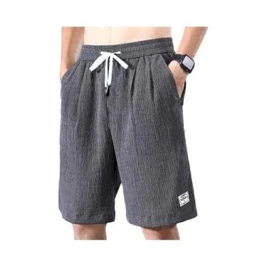 Imagem de Shorts Esportivos Masculinos De Seda XL-XXXL Finos, Cropped, Soltos, D