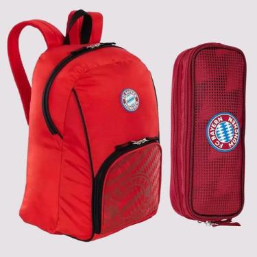 Imagem de Kit Mochila e Estojo Bayern Vermelho - Sestini, Único