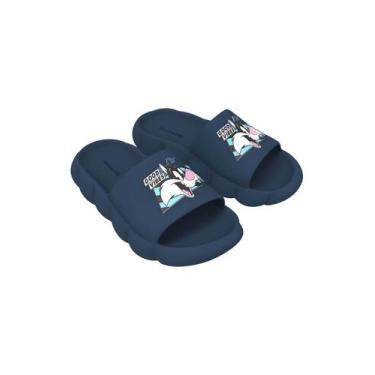 Imagem de Chinelo Slide Infantil Warner Comfy Grendene Kids Azul