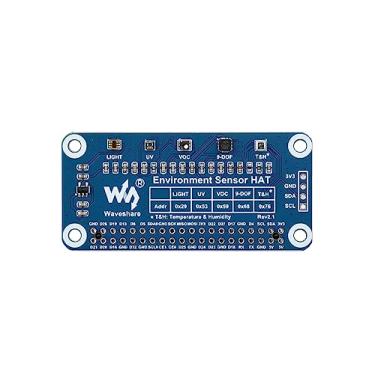 Imagem de Waveshare Environment Sensor HAT for Raspberry Pi I2C Bus with Rich Onboard Resources Including Ambient Light Sensor VOC Sensor IR/UV Sensor Gyroscope and so on