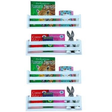 Imagem de Kit 4 Ninchos Quarto Infantil Pratileira Estante