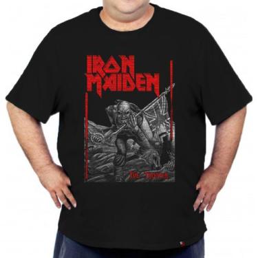 Imagem de Camiseta Plus Size Iron Maiden The Trooper Banda Algodão - KING OF GEE