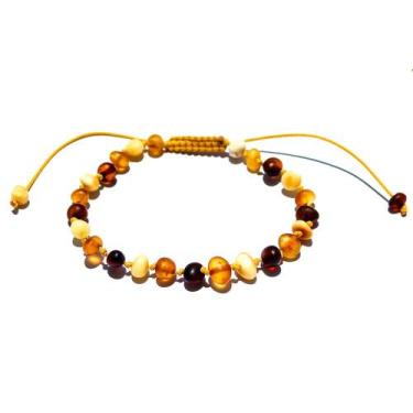 Imagem de Pulseira e Tornozeleira Regulável (18cm) Âmbar Báltico Misto Não Polid