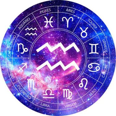 Imagem de Painel De Festa Redondo 1,50x1,50 - Signo do Zodíaco Aquário 029 - Via