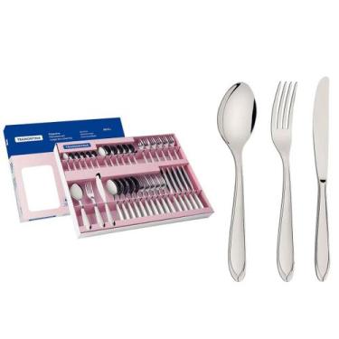 Imagem de Faqueiro Tramontina Laguna 36 Peças em Aço Inox com Acabamento em Bril