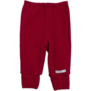 Imagem de Calça Bebê Básica Lisa com Pé Reversível Algodão Egípcio - Bibe, Verme