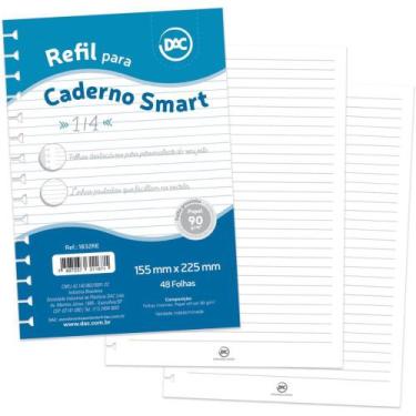 Imagem de Caderno Refil SMART Colegial Branco 48 Folhas - DAC