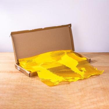 Imagem de Papel Kraft Colmeia Buzz 20 Folhas 50x50cm Imballa, AMARELO RIO DE JAN