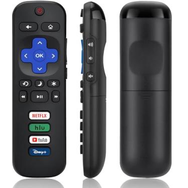 Imagem de Controle remoto universal para TV Roku todas as séries, substituição de controle remoto para Smart TVs Hisense/Onn/TCL/Sharp/Philips/Element/Insígnia/Hitachi/JVC R0KU (não para RokuStick, Box e