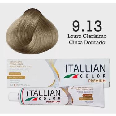 Imagem de Coloração 9.13 Louro Claríssimo Cinza Dourado Itallian Color