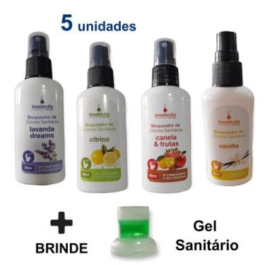 Imagem de Kit 5 Bloqueador Odor Sanitário Perfumado Banheiro Privada Free Coco S