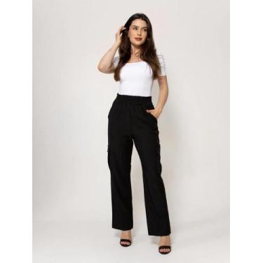 Imagem de Calca Cargo Feminina Com Elastico cl-0019 - HBD, Preto, G