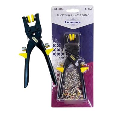 Imagem de Alicate De Pressão Ilhós E Botão 100 Ilhós+25 Botões