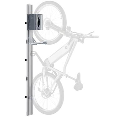 Imagem de monTEK Suporte de bicicleta de elevação automática – Serve para pneus de 61 a 73 cm, suporte de parede vertical resistente para bicicletas (até 32 kg) - Levantamento sem esforço, fácil instalação