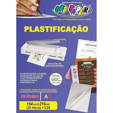 Imagem de Plastico De Plastificacao Off Paper A5 0.5 154X216Mm 100 Uni