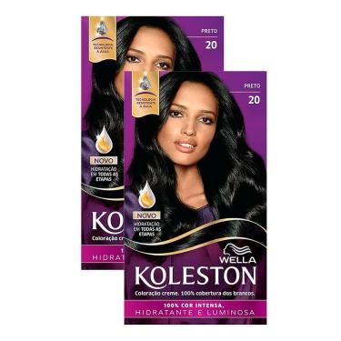 Imagem de Kit 2X Tintura Creme Koleston Wella Preto 20