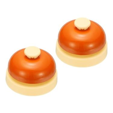 Imagem de PATIKIL Call Bell, 6,4 cm pequeno anel de serviço de mesa campainhas para recepção recepção balcão jantar bar hotel sala de aula, marrom doce, pacote com 2