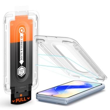 Imagem de Spigen Película de vidro temperado AluminaCore [Glas.tR EZ Fit Pro] projetada para Pixel 10 Pro Fold [pacote com 2] dureza 9H+, durabilidade aprimorada de alumínio e resistência a impactos