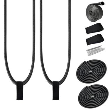 Imagem de 2 peças de substituição para torre de wakeboard correia de corda elástica com aba de puxar, peças de rack de torre de wakeboard, corda elástica multiuso, tiras elásticas para wakeboard, wakesurf